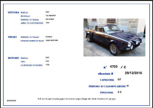 1975 Fiat 124 ABARTH RALLY