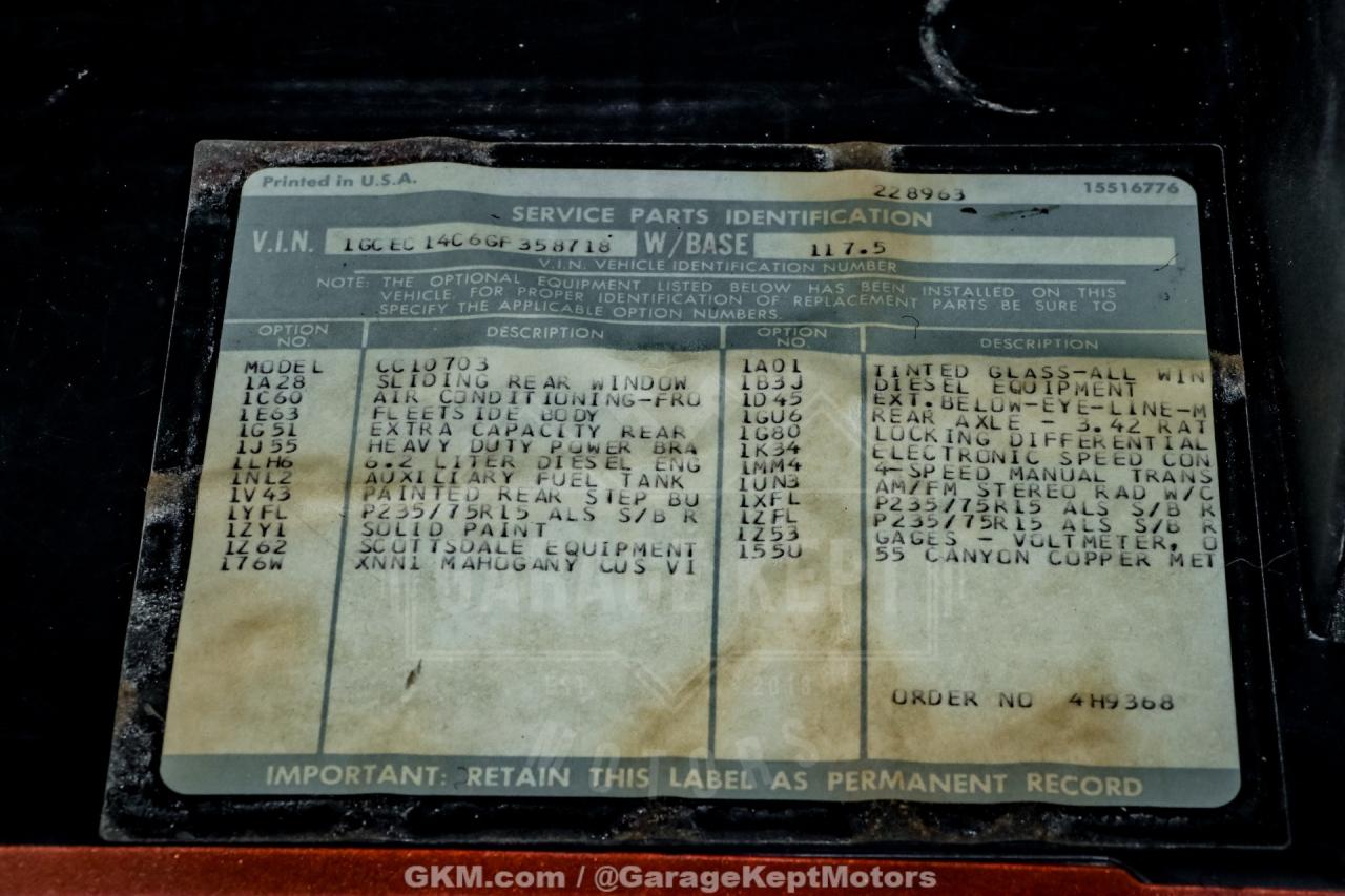 1986 Chevrolet C/K 10 Series