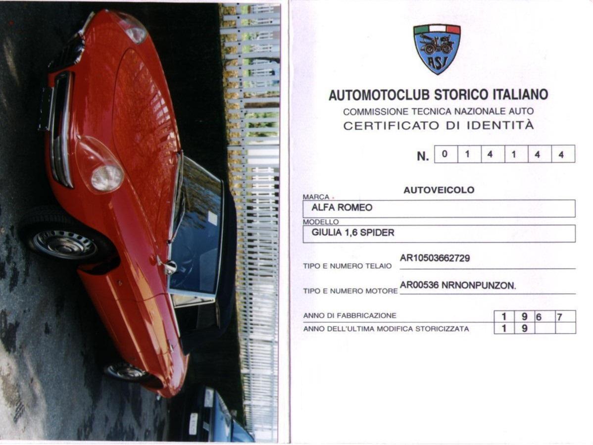 1967 Alfa Romeo DUETTO SPIDER 1600 &ldquo; GRADUATE&rdquo;