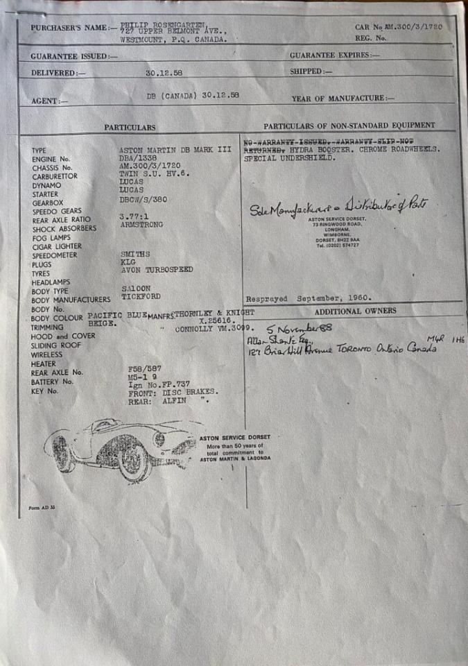 1958 Aston Martin DB MkIII