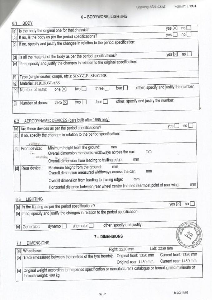 1968 De Sanctis FORMULA 3
