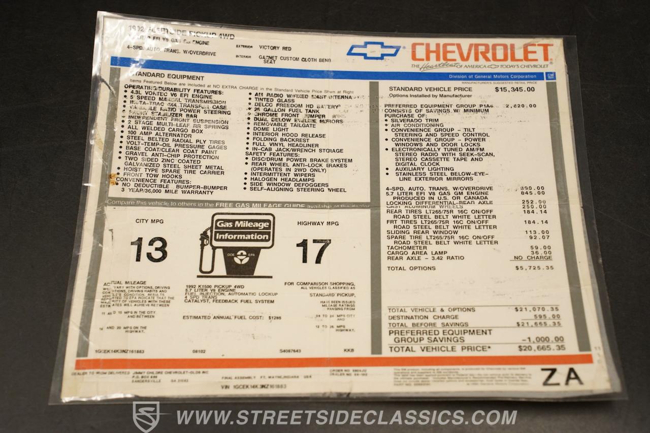 1992 Chevrolet Silverado K1500 4x4