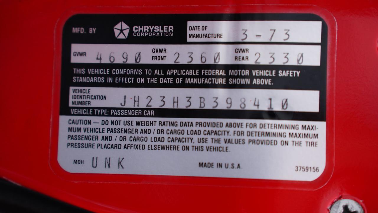 1973 Dodge Challenger Rallye