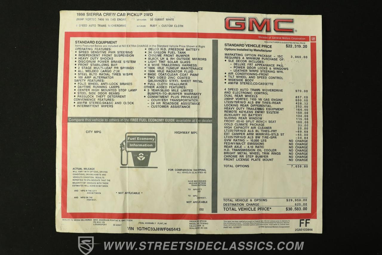 1998 GMC Sierra 3500 Crew Cab Dually