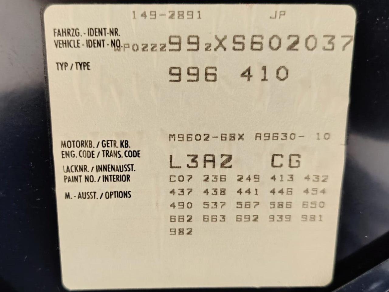 1998 Porsche 996 CARRERA 4