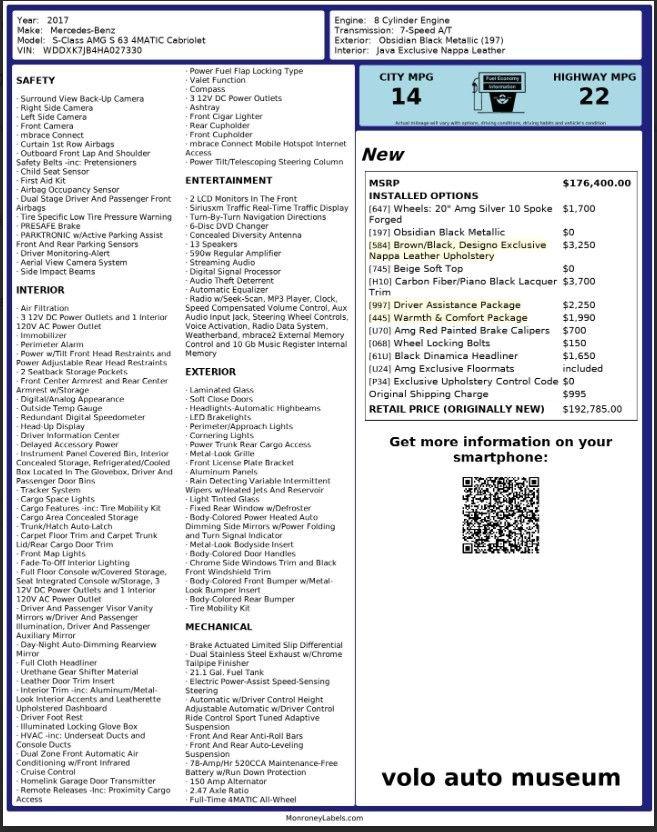 2017 Mercedes - Benz AMG S63