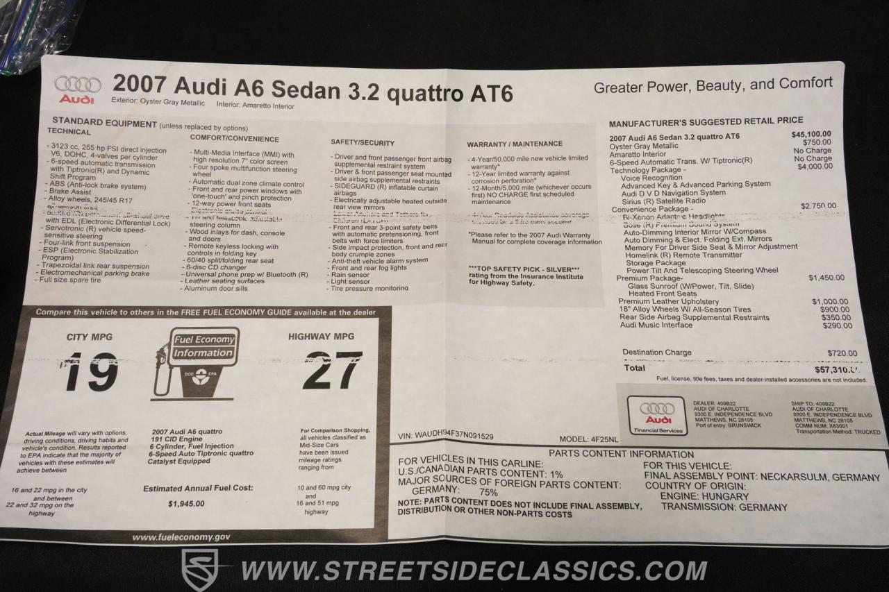 2007 Audi A6 3.2 Quattro