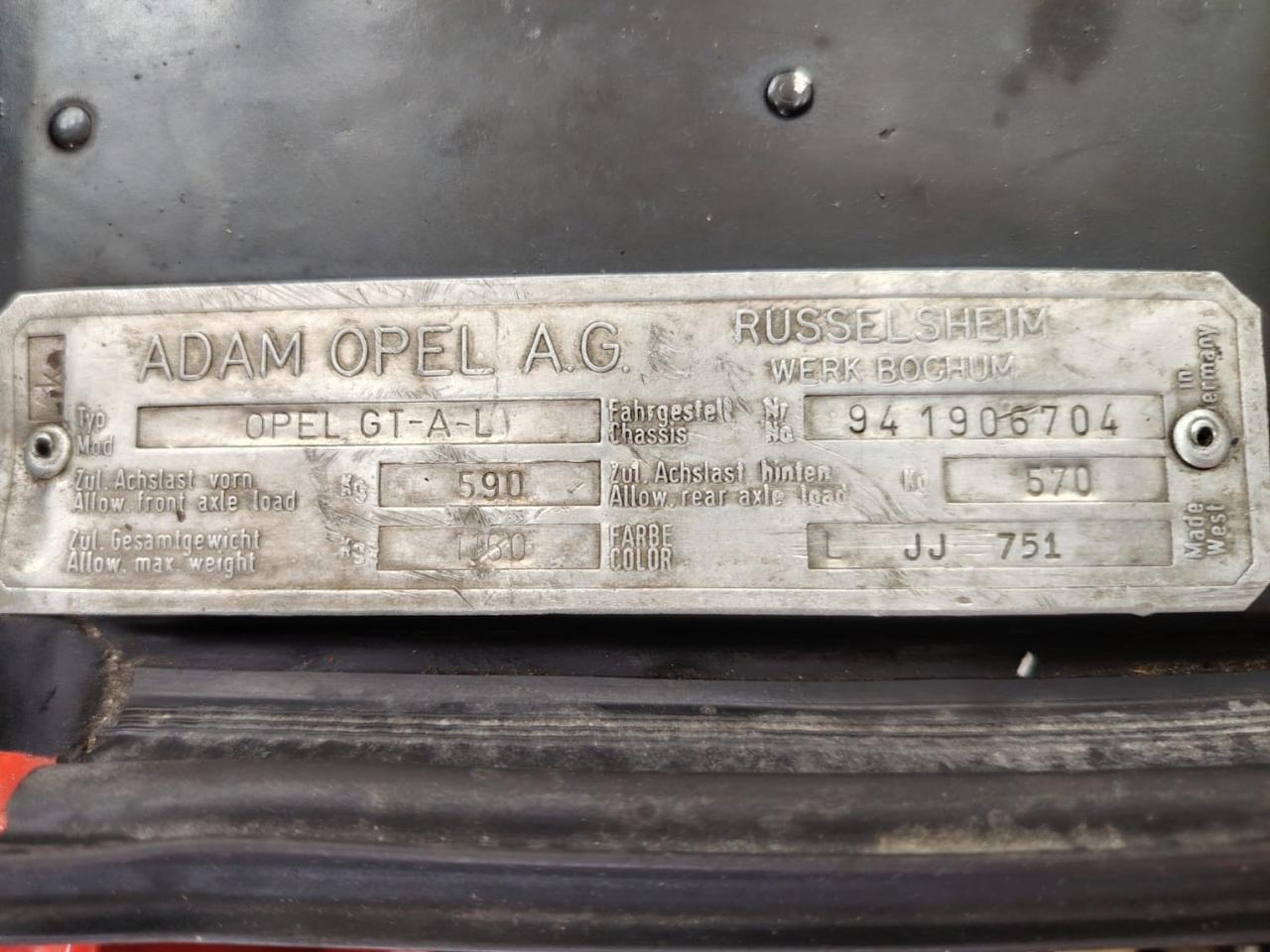 1970 Opel 1900 GT GRUPPO 4 CONRERO