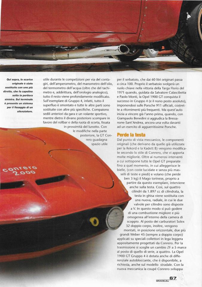 1970 Opel 1900 GT GRUPPO 4 CONRERO