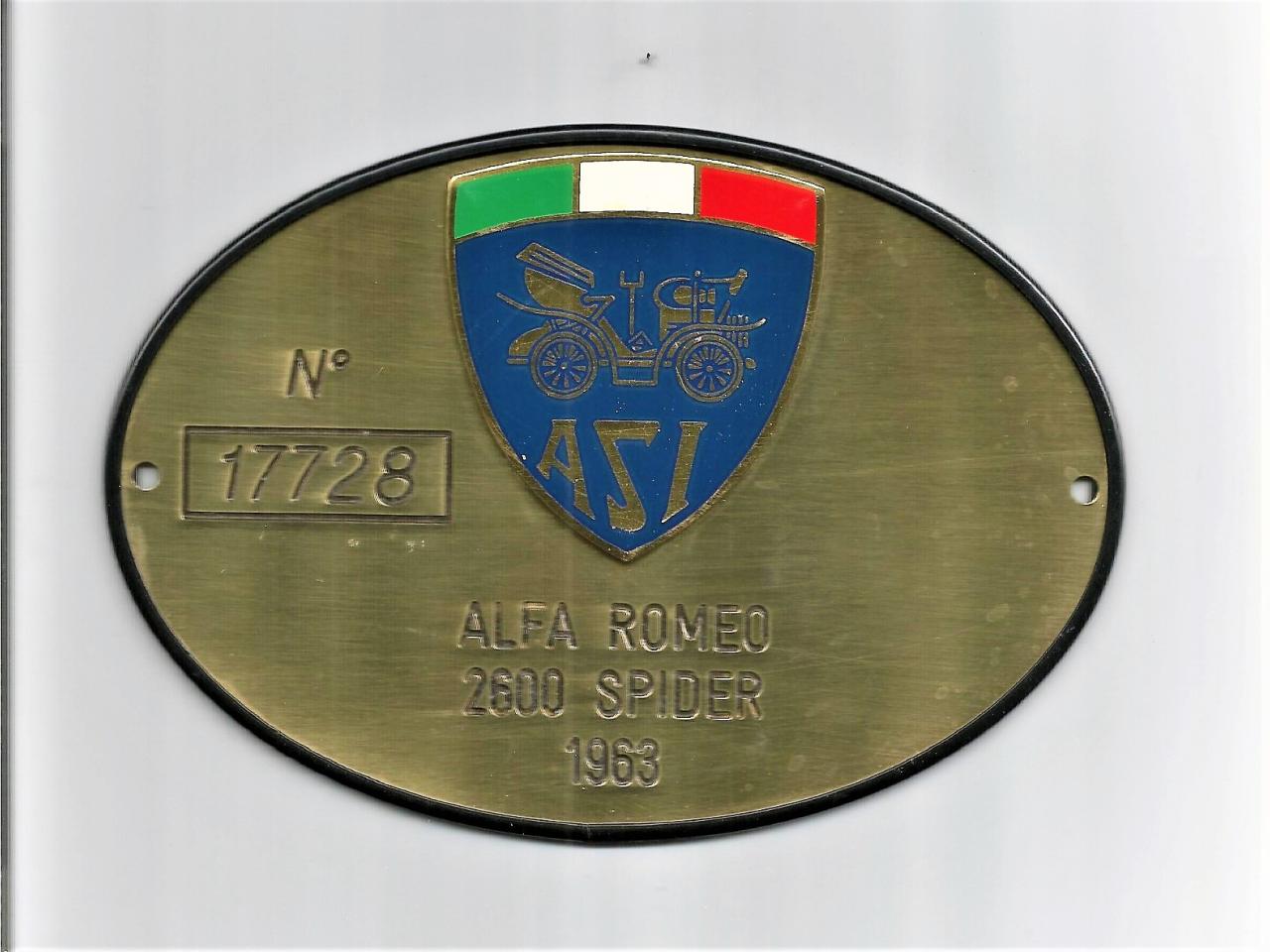 1966 Alfa Romeo 2600 TOURING SPIDER