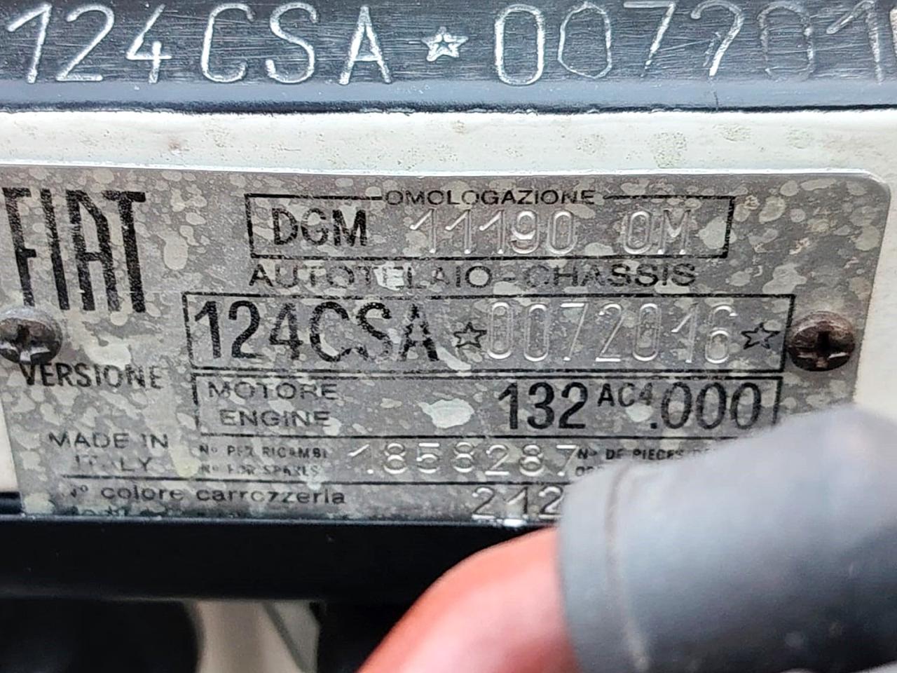 1975 Fiat 124 SPORT RALLY