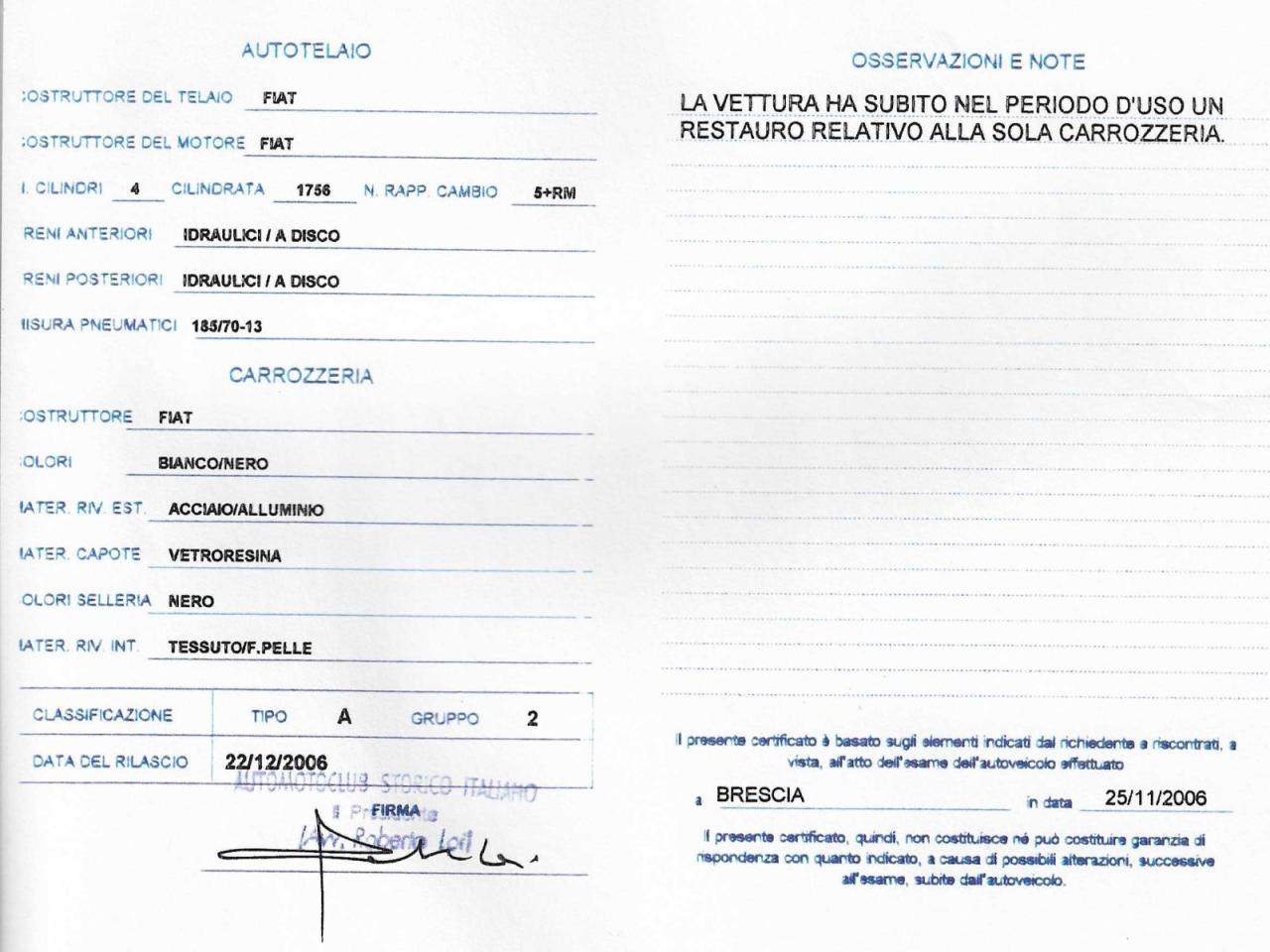 1975 Fiat 124 SPORT RALLY