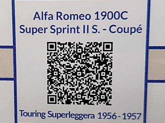 Alfa Romeo 1900C SUPER SPRINT II SERIE COUPE TOURING SUPERLEGGERA