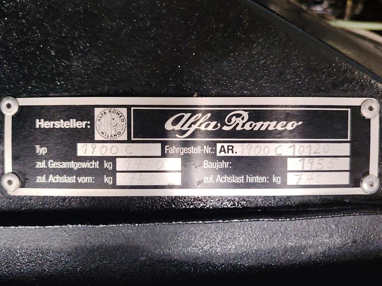 Alfa Romeo 1900C SUPER SPRINT II SERIE COUPE TOURING SUPERLEGGERA