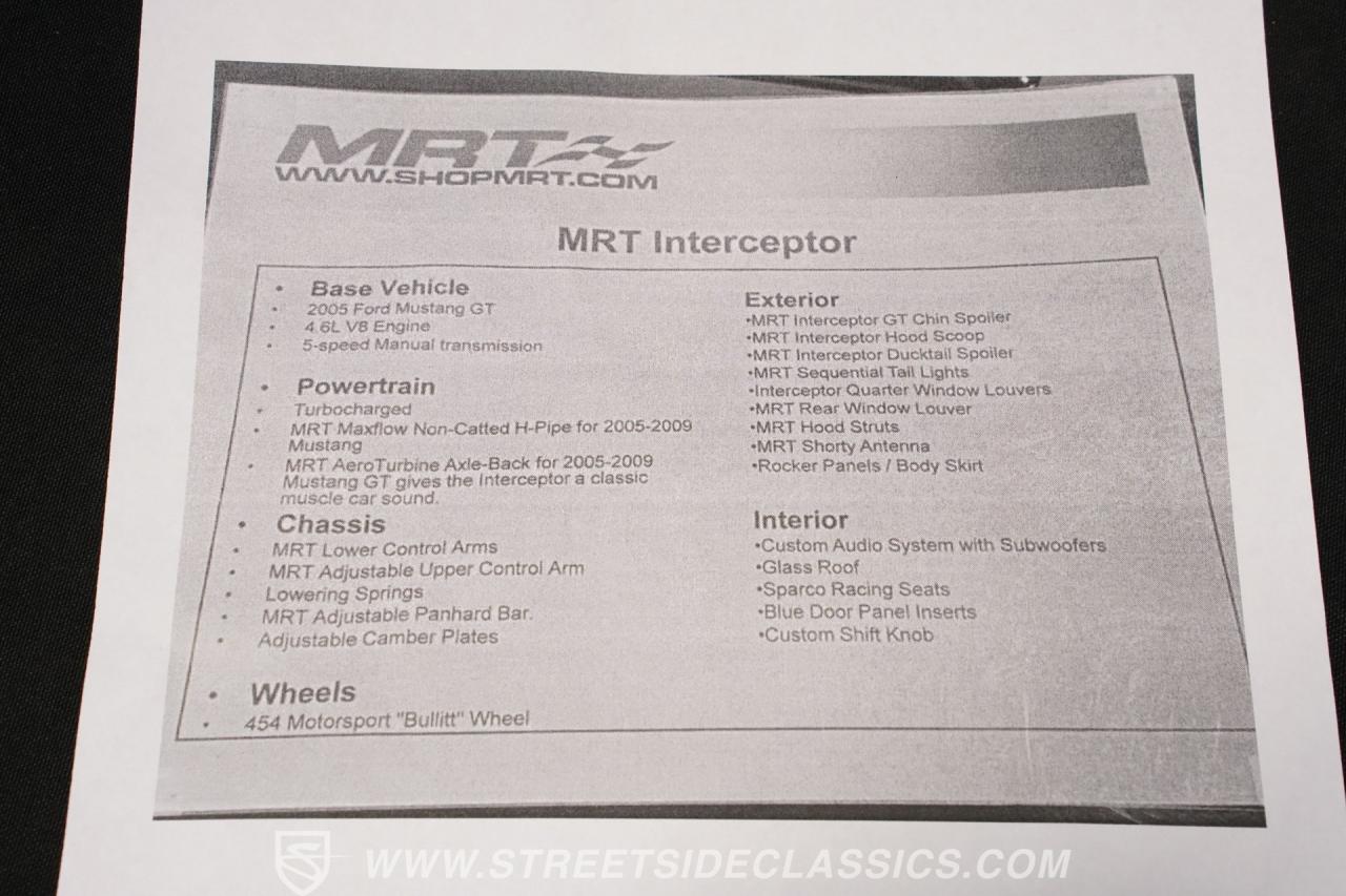 2005 Ford Mustang MRT Interceptor