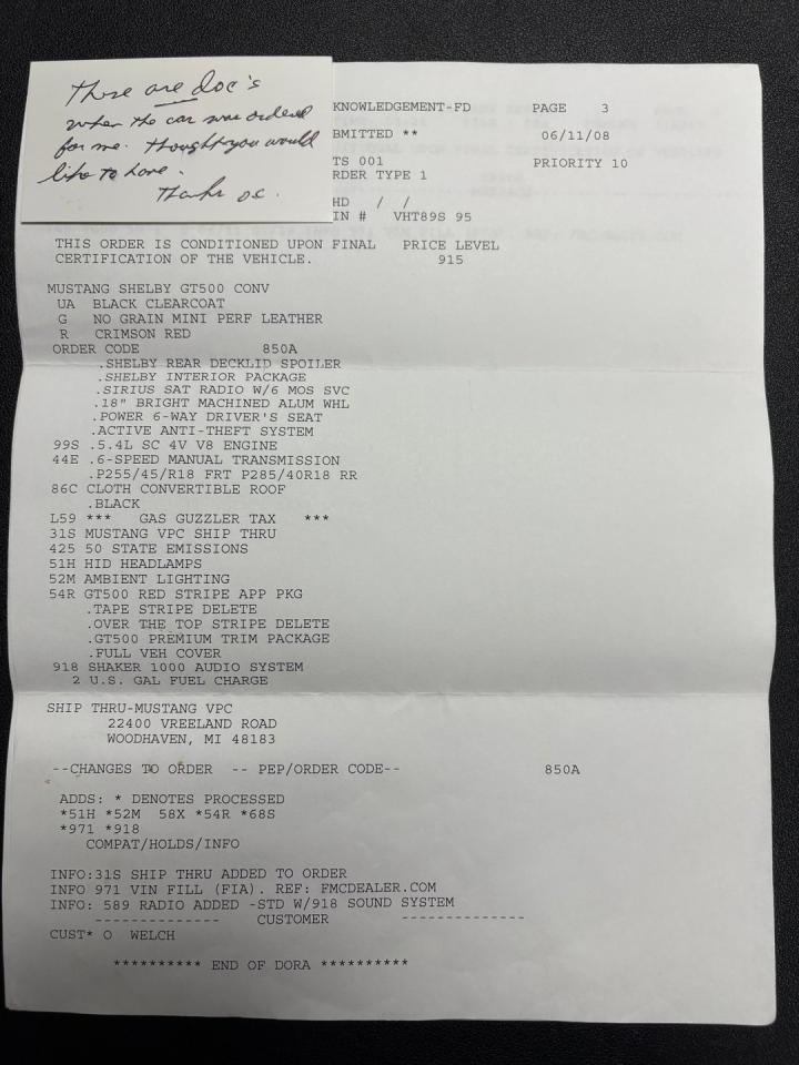 2009 Ford Mustang Shelby GT500 Convertible