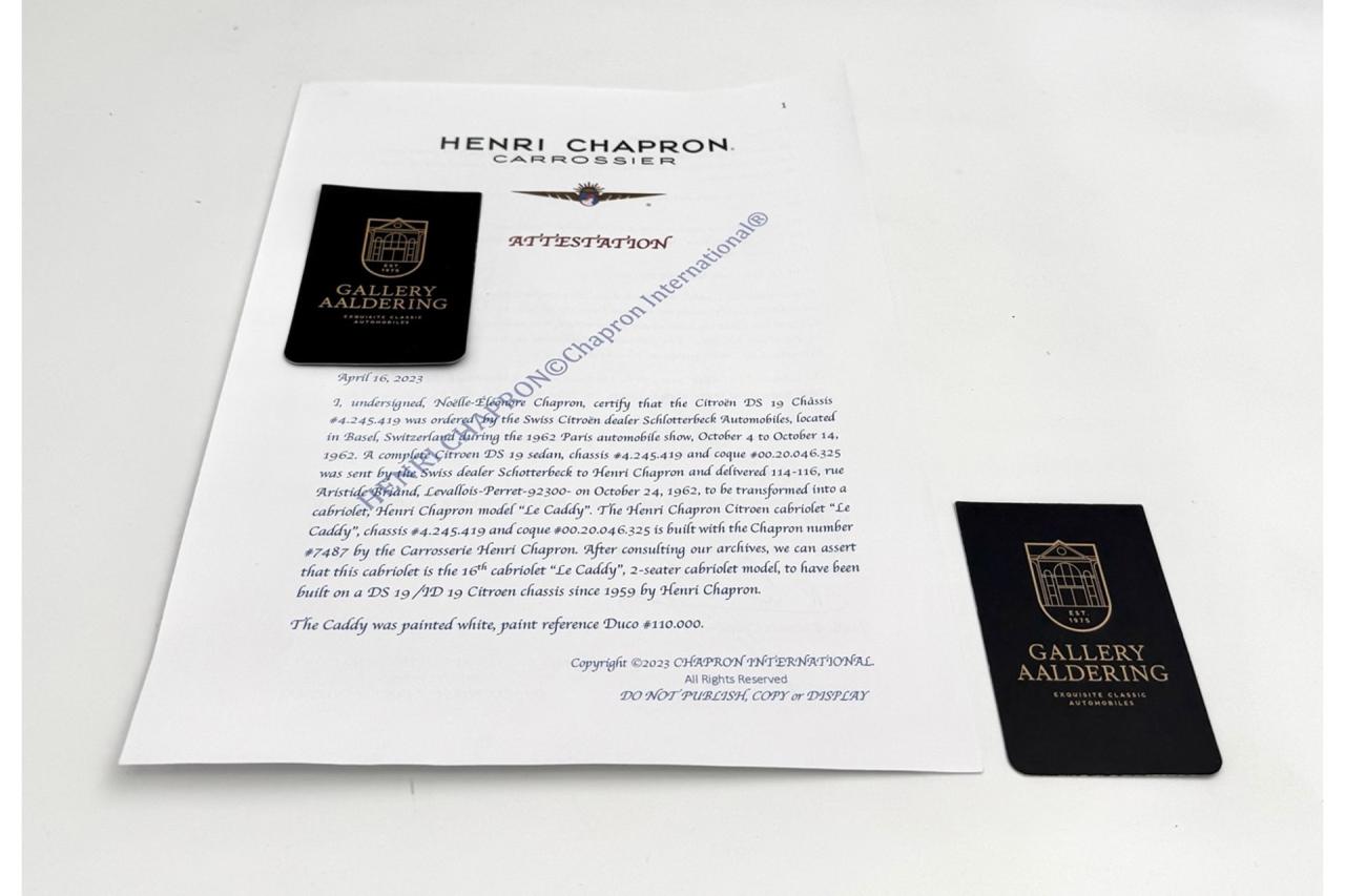1963 Citro&euml;n Citro&euml;n DS19 &ldquo;Le Caddy&rdquo; Cabriolet - &ldquo;&euro;53.000,- recently invested&rdquo;