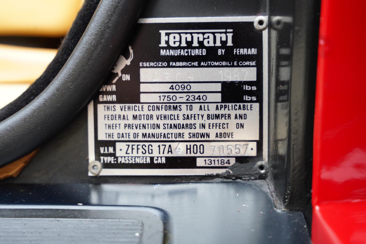 1987 Ferrari Testarossa &ldquo;Monodado wheels&rdquo;