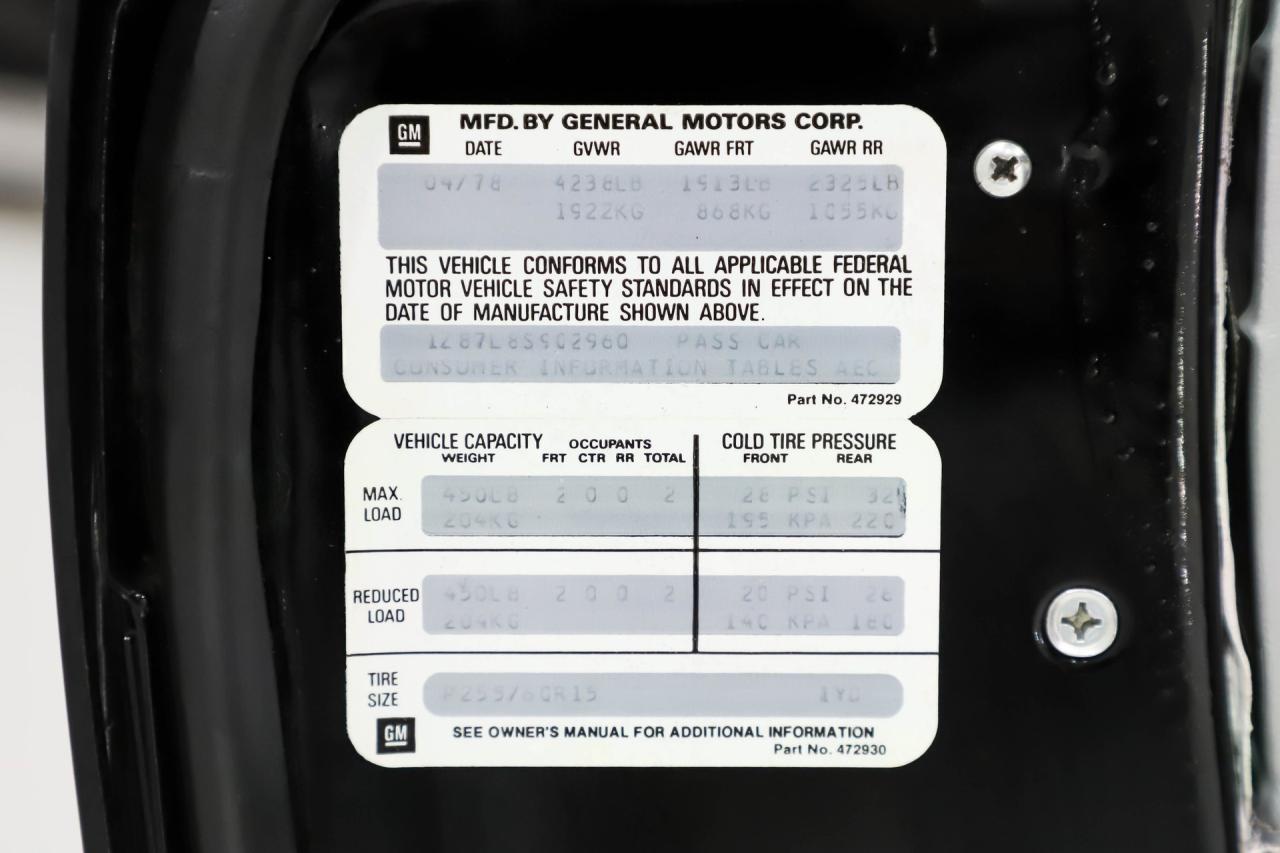 1978 Chevrolet Corvette Pace Car