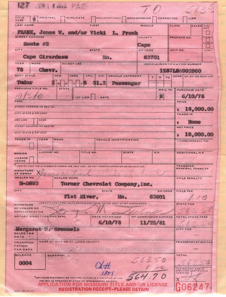 1978 Chevrolet Corvette Pace Car