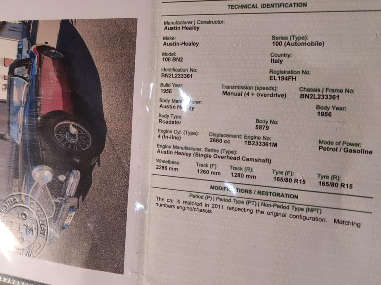 1956 Austin - Healey 100-4 BN2