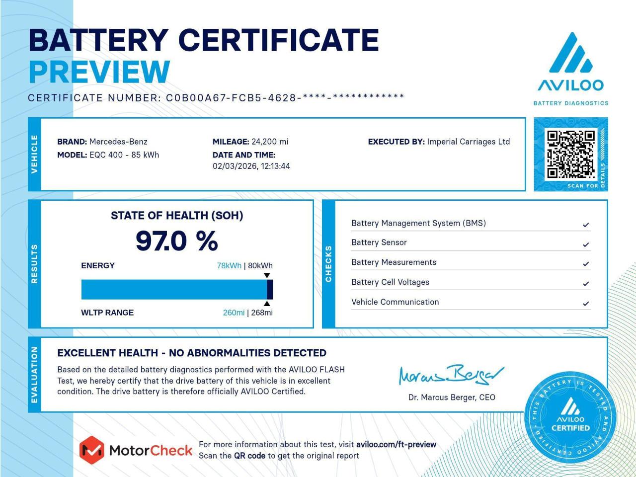 2022 Mercedes - Benz EQC 400 80kWh AMG Line (Premium Plus) Auto 4MATIC 5dr