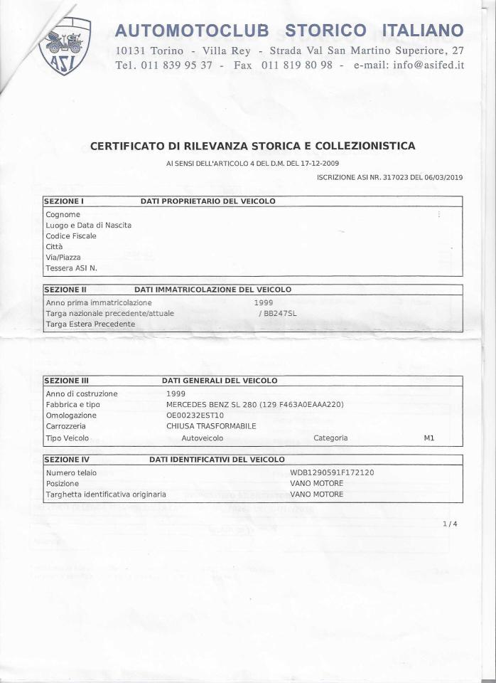 1999 Mercedes - Benz 280SL R129