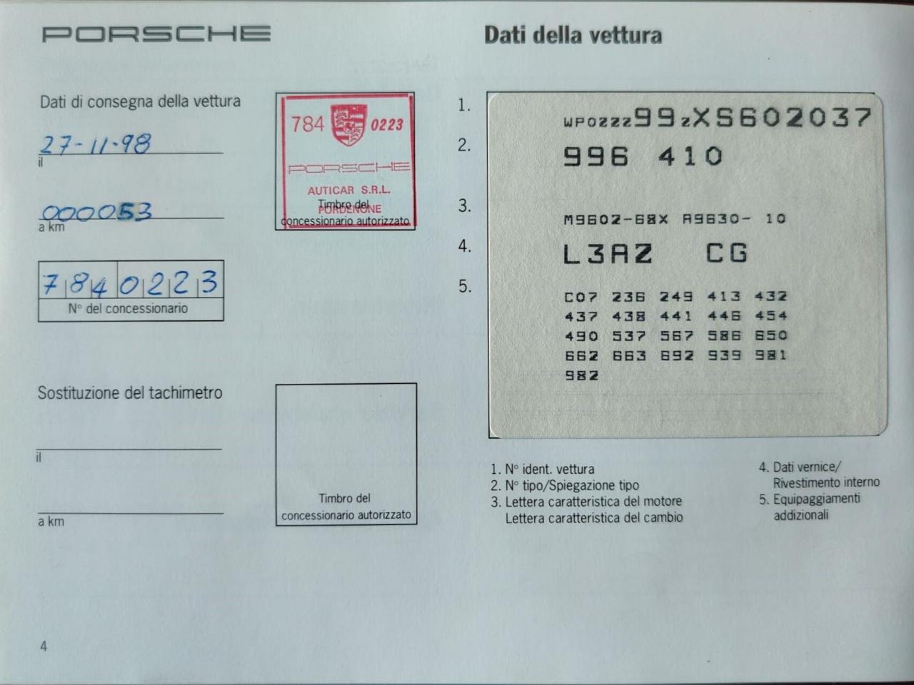 1998 Porsche 996 CARRERA 4