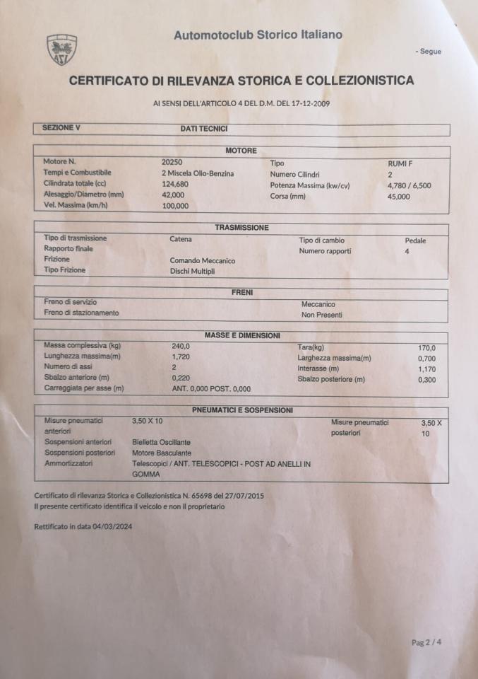 1957 Rumi FORMICHINO SPORT