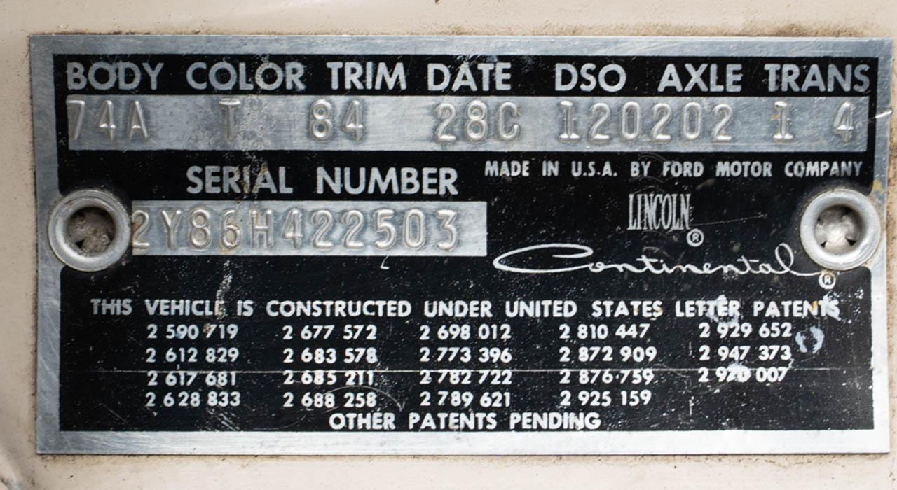 1962 Lincoln Continental