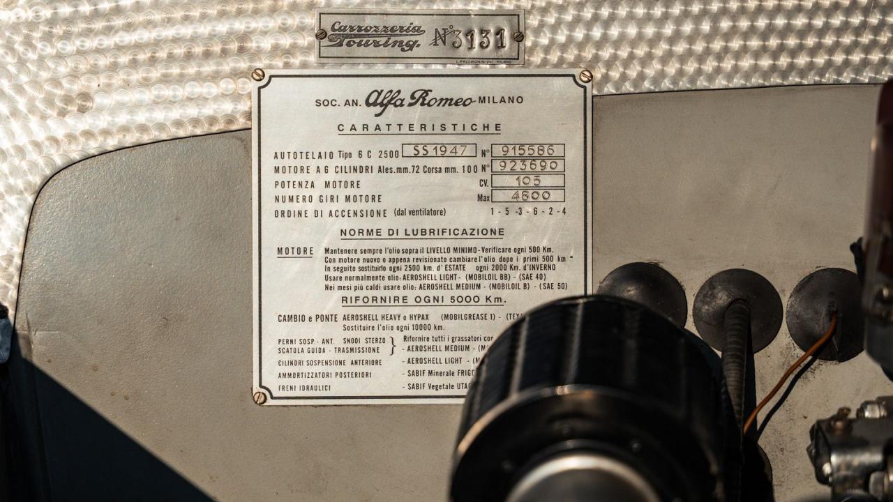 1947 Alfa Romeo 6C 2500 Super Sport Coup&eacute; Aerlux by Touring