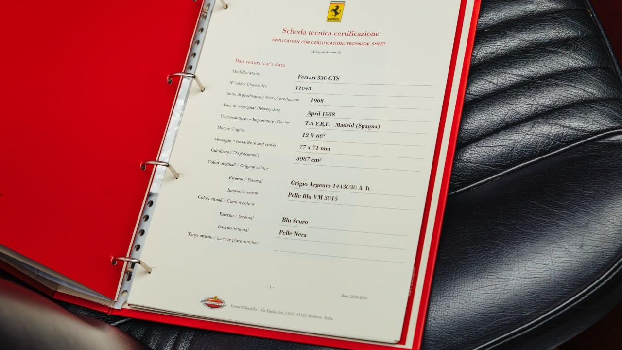 1968 Ferrari 330 GTS