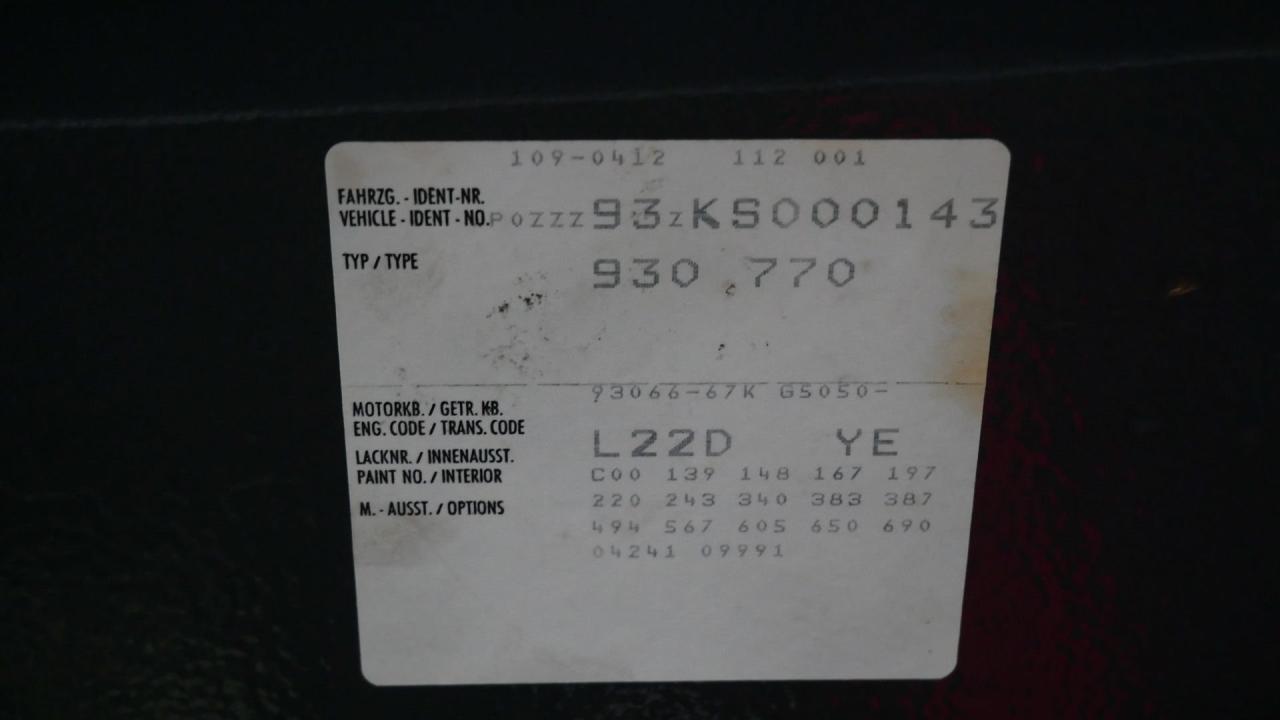 1989 Porsche 911 Turbo Coupe WLS