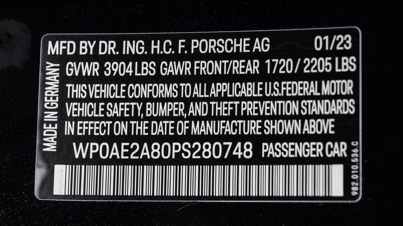 2023 Porsche 718 Cayman GT4 RS Weissach Package