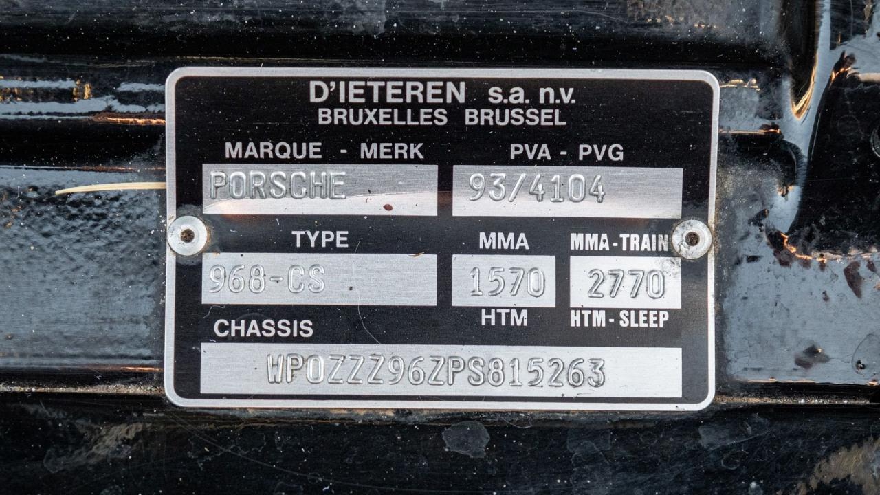 1993 Porsche 968 Club Sport