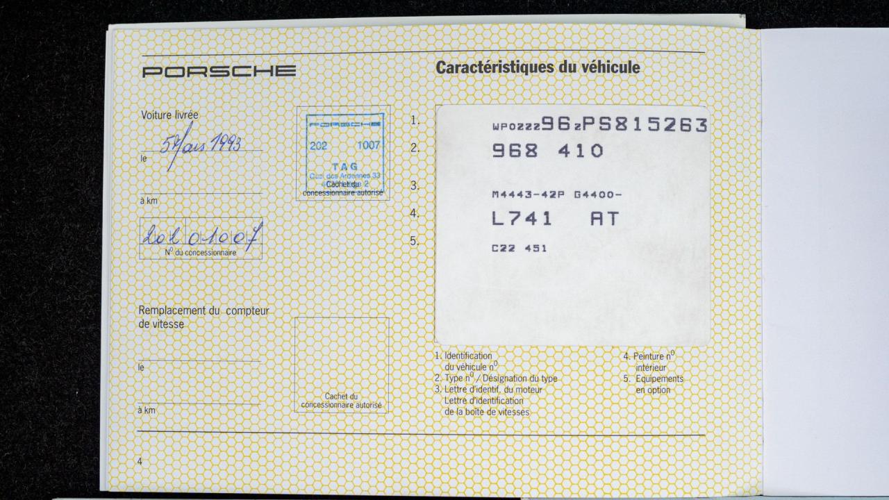 1993 Porsche 968 Club Sport