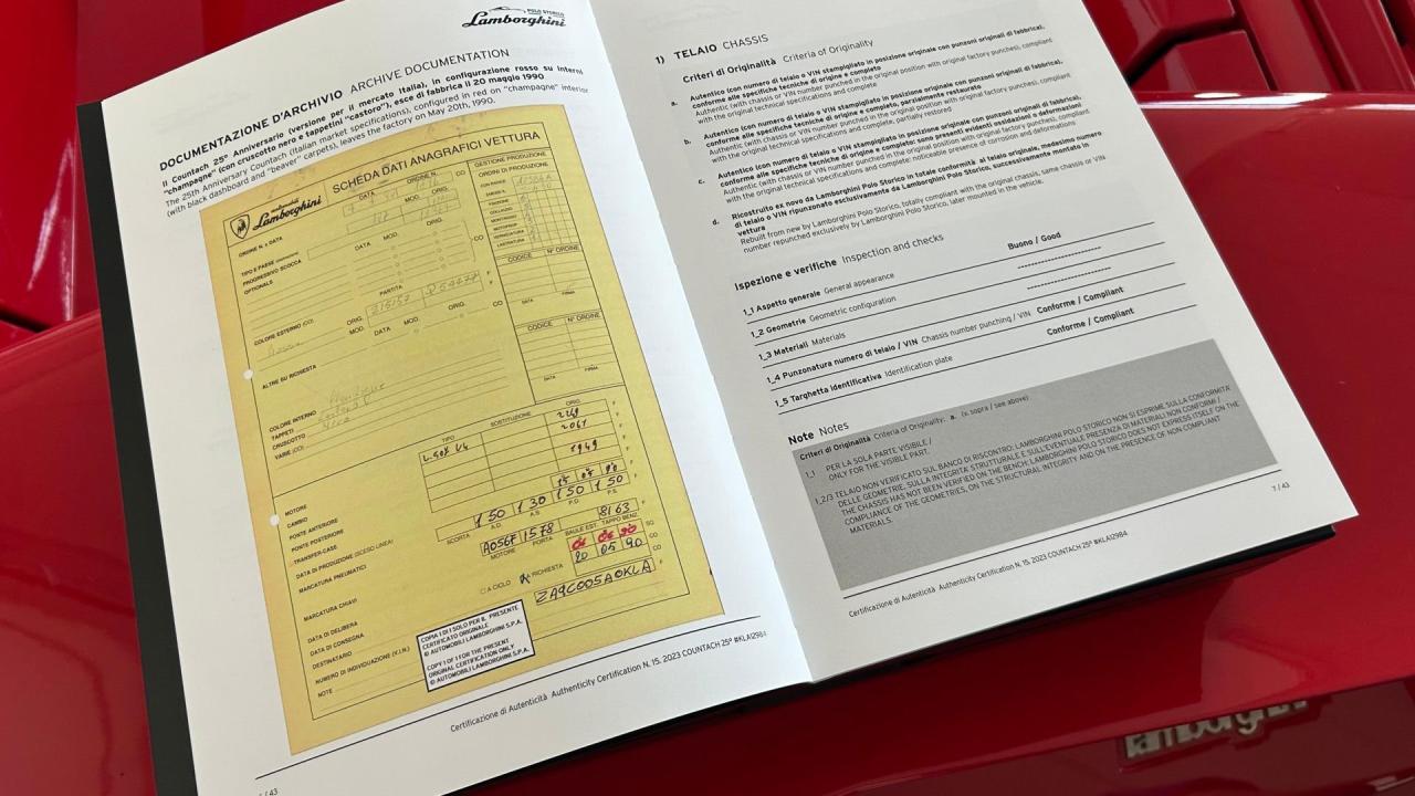 1990 Lamborghini Countach 25th anniversario