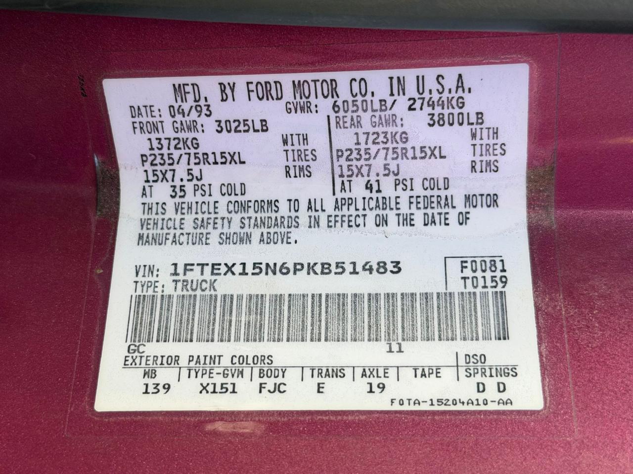 1993 Ford F-150 XLT SuperCab Flareside