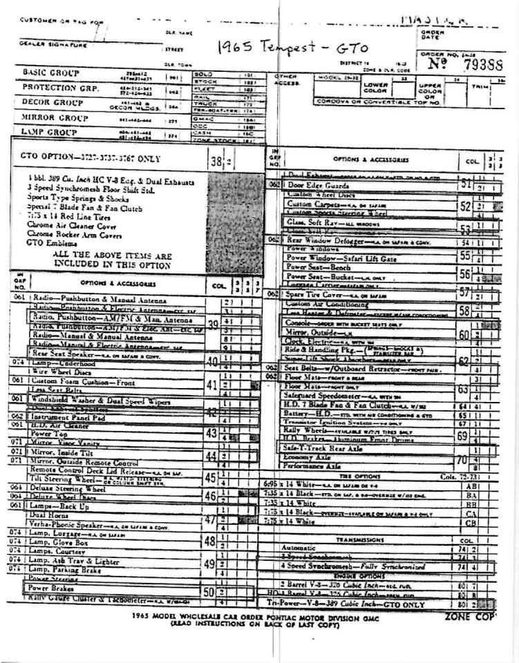 1965 Pontiac GTO Coupe