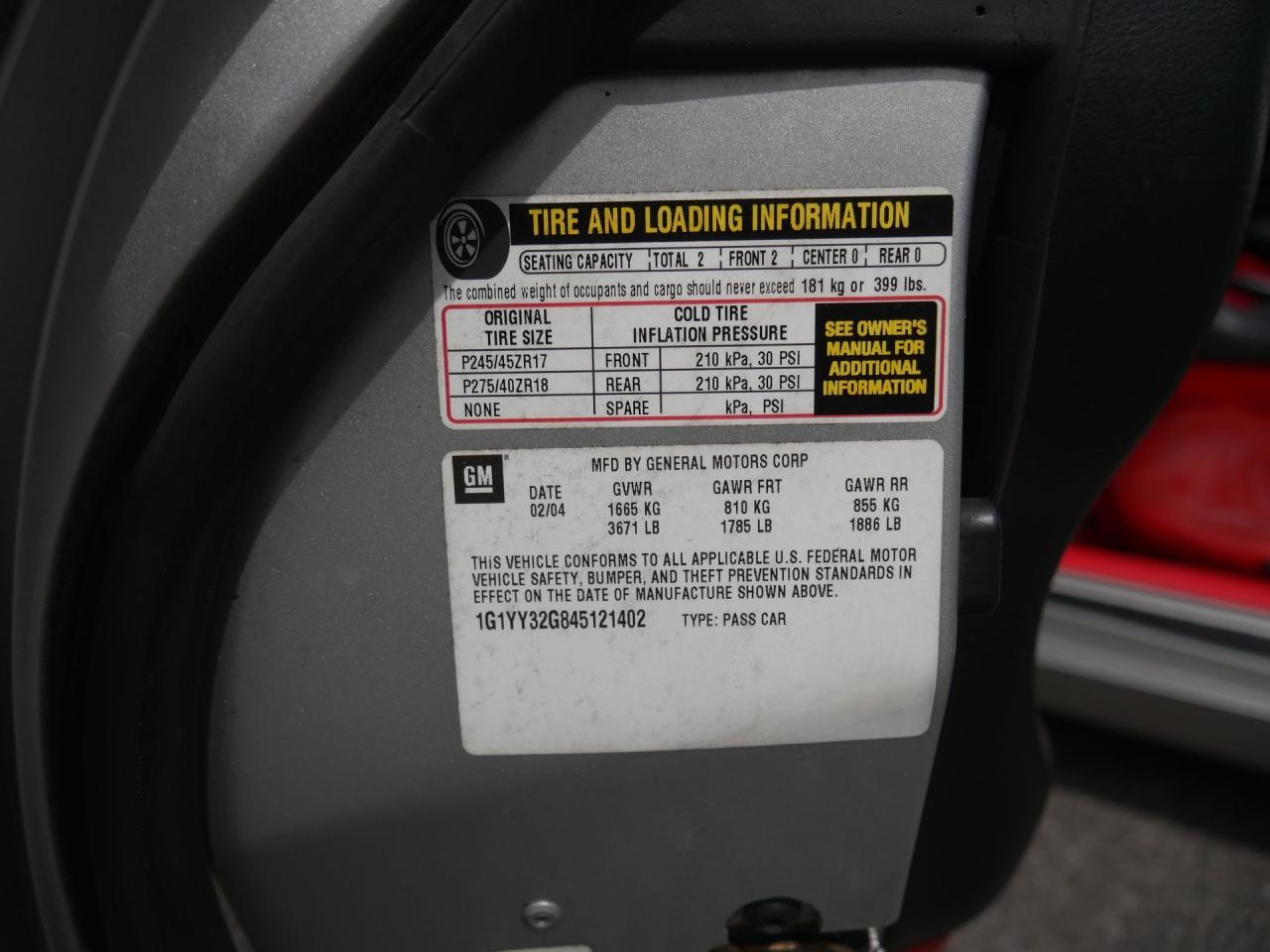 2004 Chevrolet Corvette Convertible