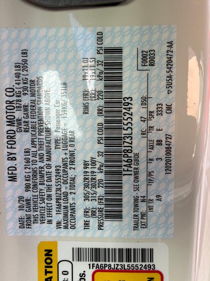 2020 Ford Mustang GT350R Heritage Edition