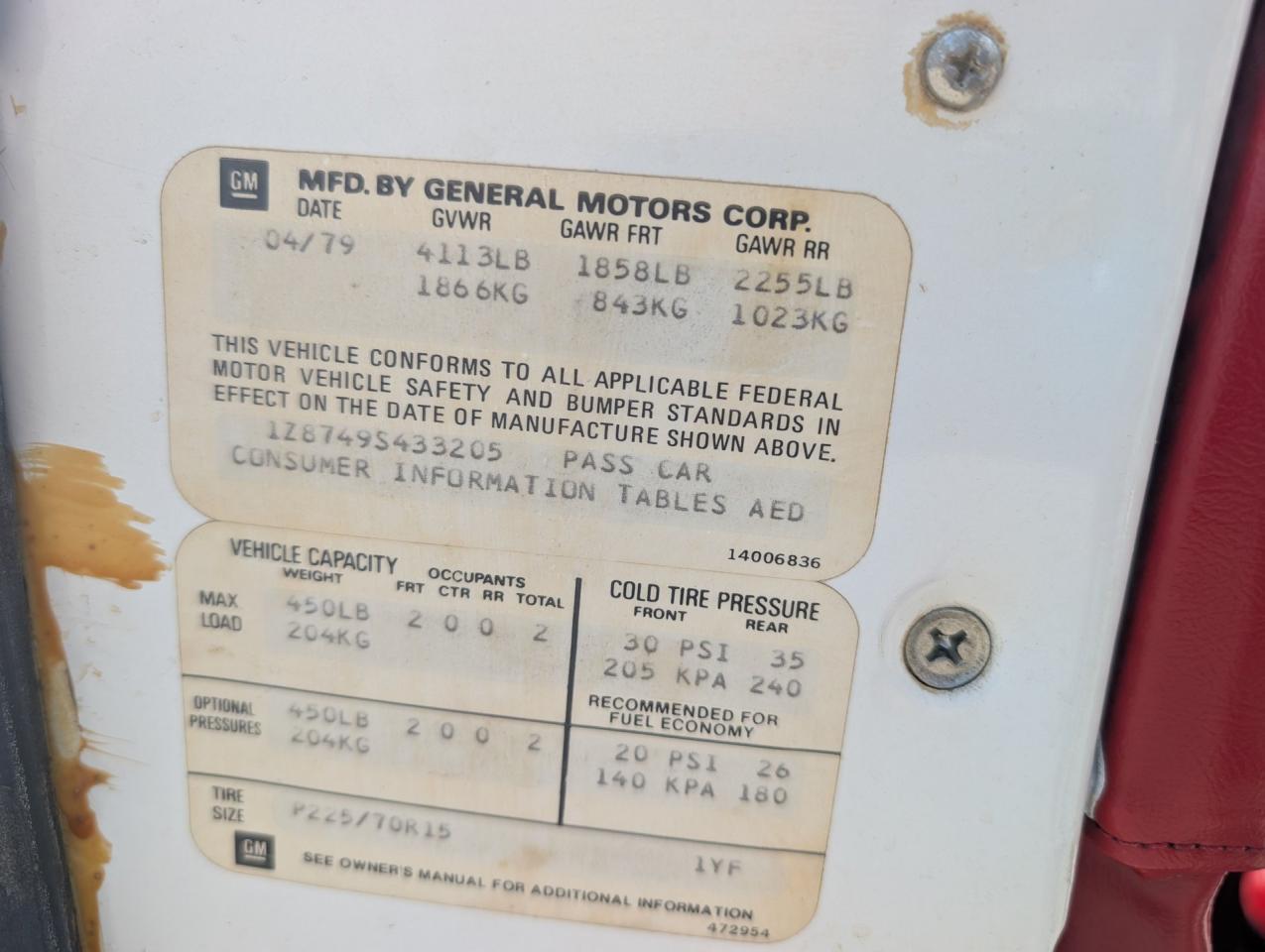 1979 Chevrolet Corvette L-82