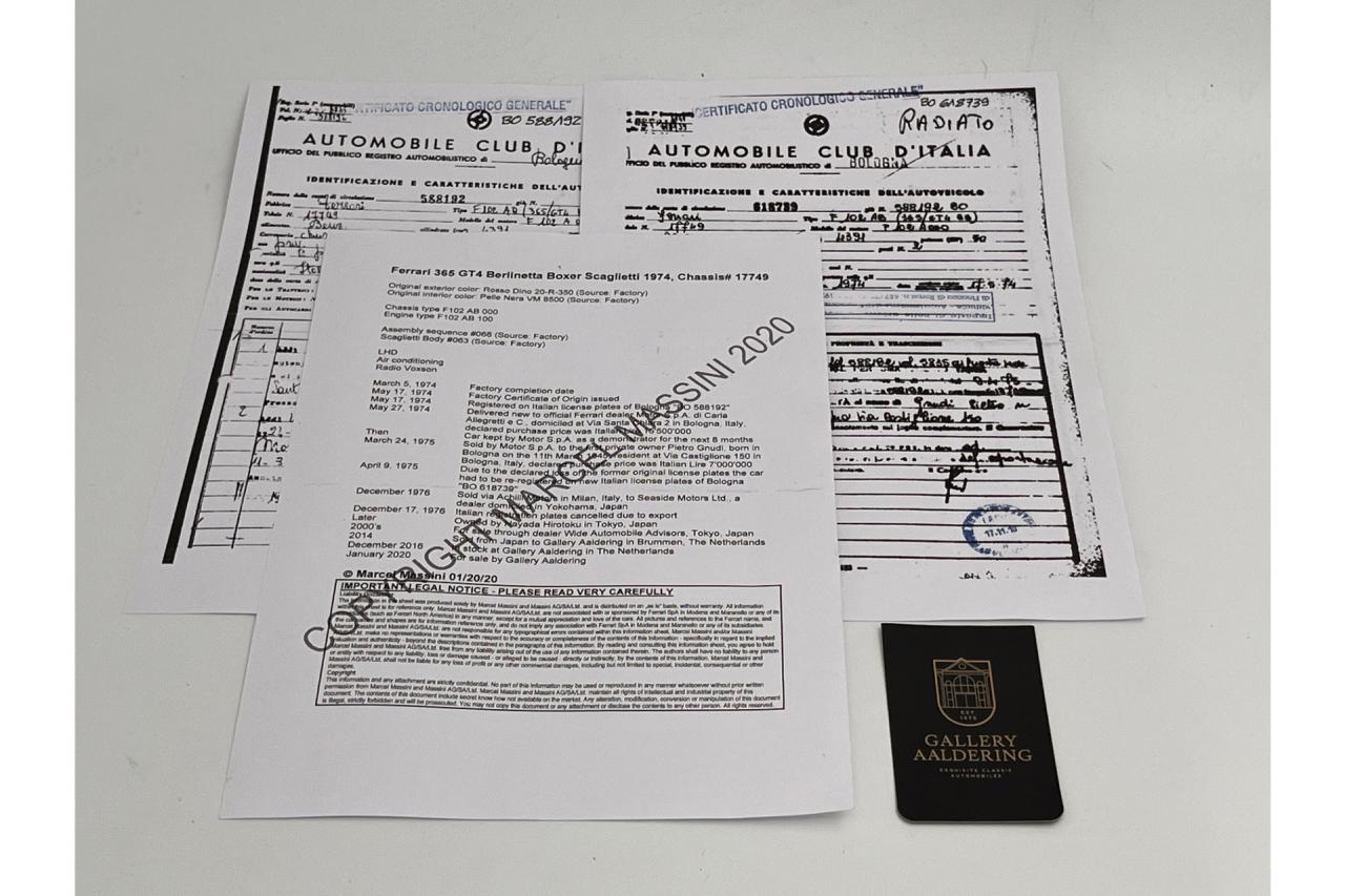 1974 Ferrari 365 GT4/BB &lsquo;Berlinetta Boxer&rsquo;