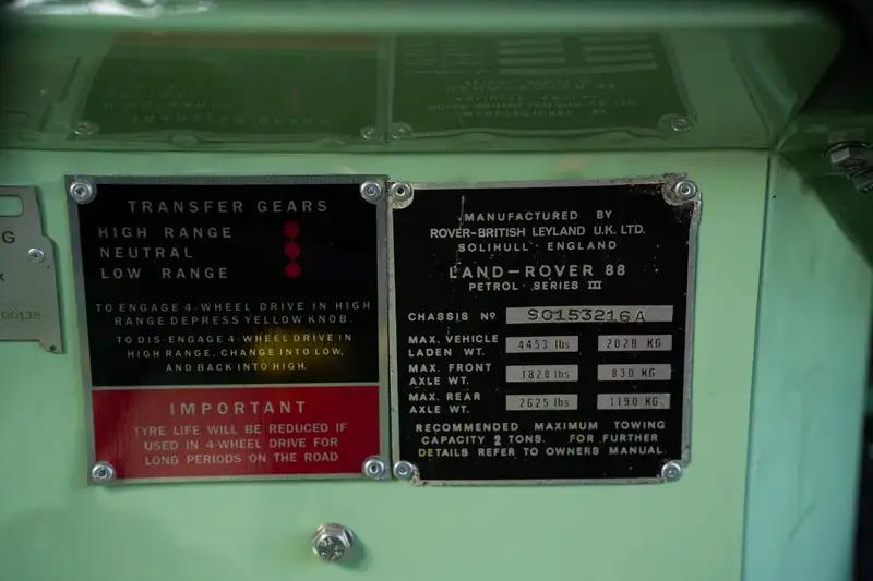 1979 Land Rover SERIES III SWB