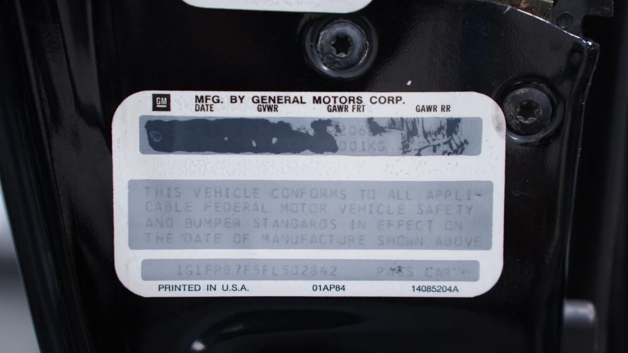 1985 Chevrolet Camaro Z/28 502