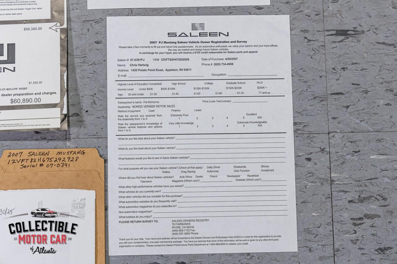 2007 Ford Mustang Parnelli Jones Limited Edition