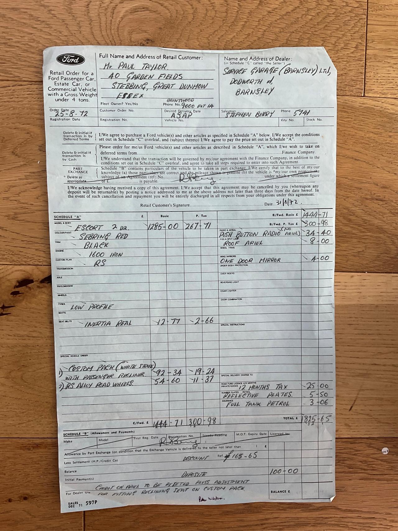 1972 Ford Escort RS1600