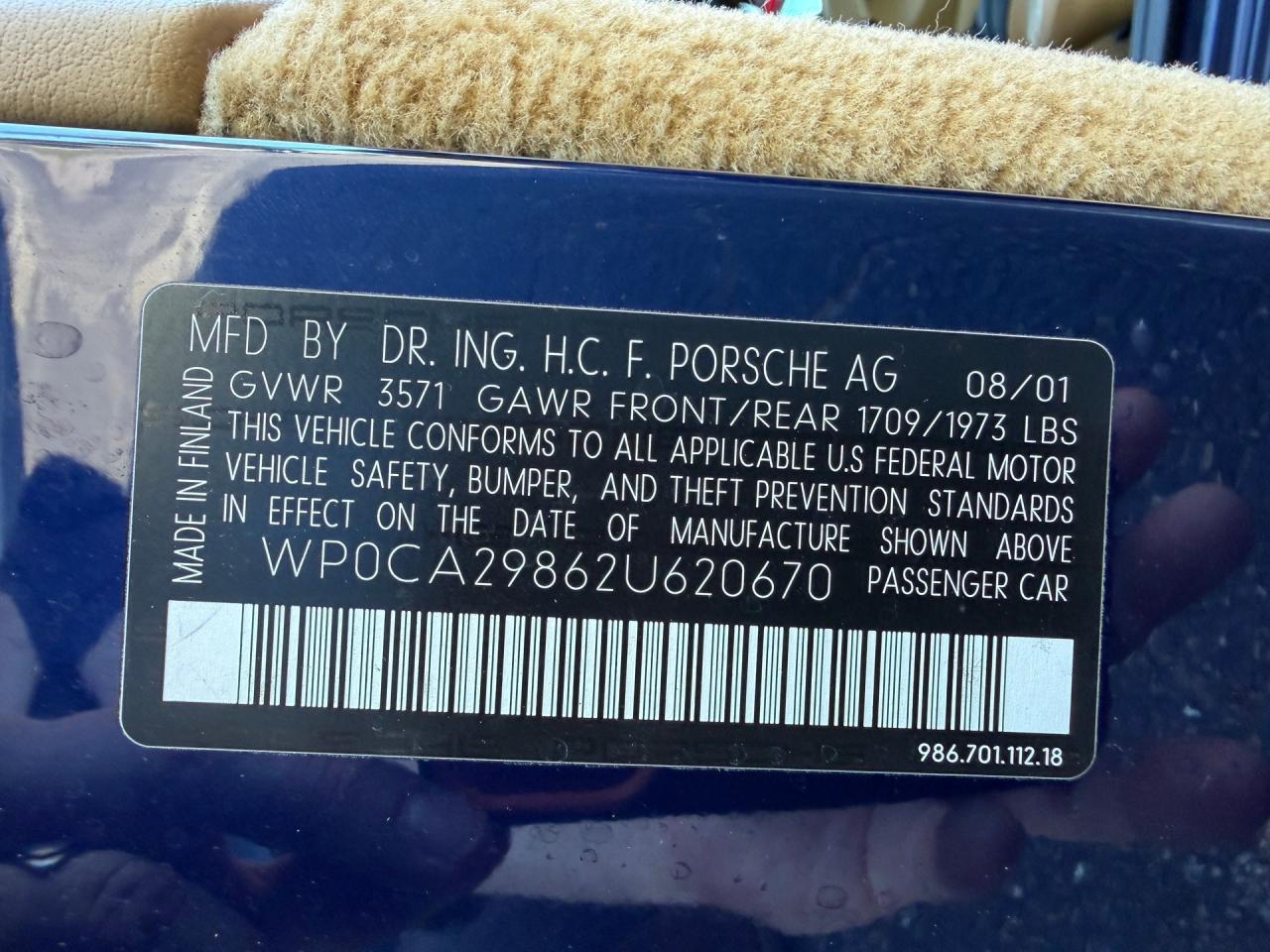 2002 Porsche Boxster Cabriolet