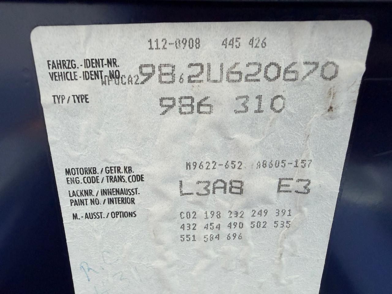 2002 Porsche Boxster Cabriolet