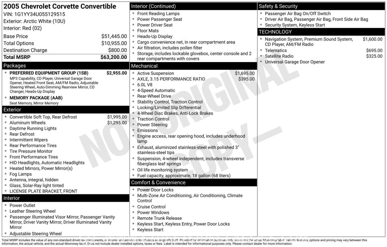 2005 Chevrolet Corvette Convertible